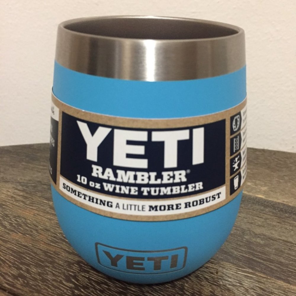 YETI RAMBLER WINE TUMBLER IN REEF BLUE